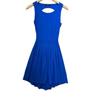 Tart Womens Cocktail Midi Dress Sleeveless Summer Size XS Blue Stretch Back Hole